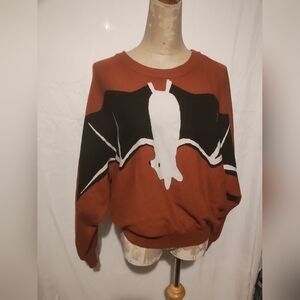 NWOT Modcloth XL orange bat sweater